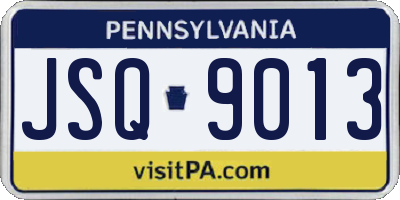 PA license plate JSQ9013