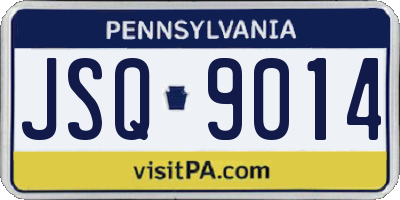 PA license plate JSQ9014
