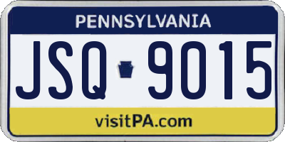 PA license plate JSQ9015