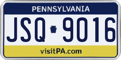 PA license plate JSQ9016