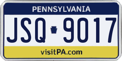 PA license plate JSQ9017