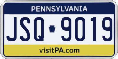 PA license plate JSQ9019