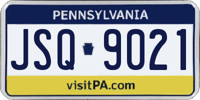 PA license plate JSQ9021