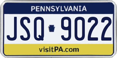 PA license plate JSQ9022