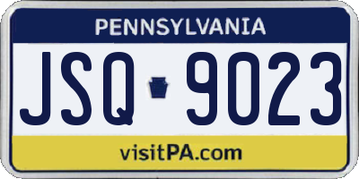 PA license plate JSQ9023