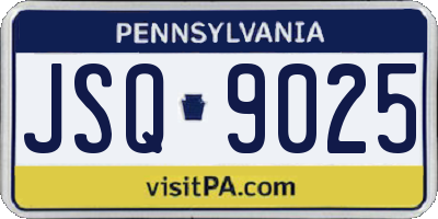 PA license plate JSQ9025