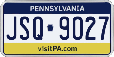 PA license plate JSQ9027