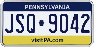 PA license plate JSQ9042