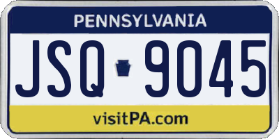 PA license plate JSQ9045