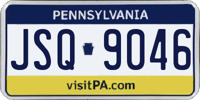 PA license plate JSQ9046