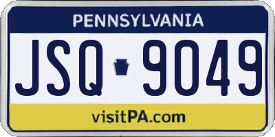 PA license plate JSQ9049