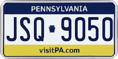 PA license plate JSQ9050