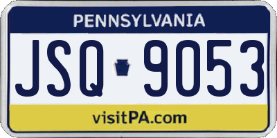 PA license plate JSQ9053