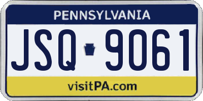 PA license plate JSQ9061