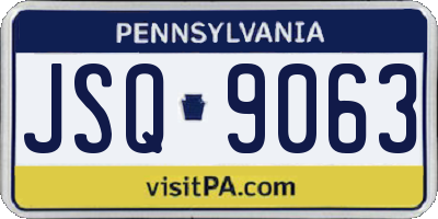 PA license plate JSQ9063