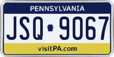 PA license plate JSQ9067