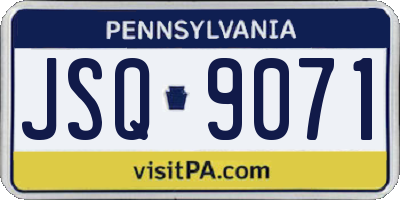 PA license plate JSQ9071