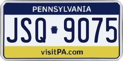 PA license plate JSQ9075