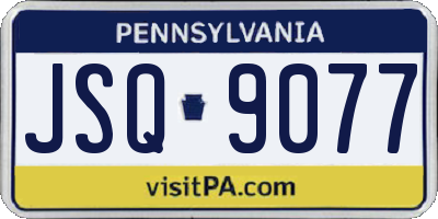 PA license plate JSQ9077