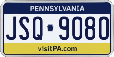 PA license plate JSQ9080
