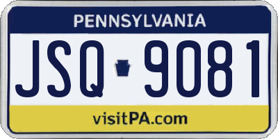 PA license plate JSQ9081