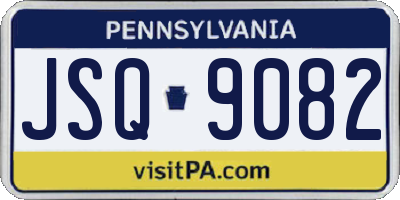 PA license plate JSQ9082