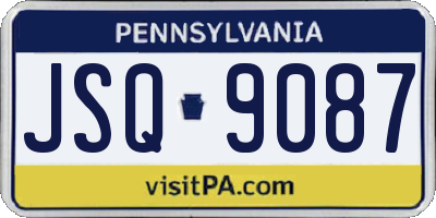 PA license plate JSQ9087