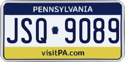 PA license plate JSQ9089
