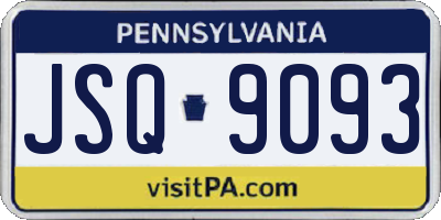 PA license plate JSQ9093