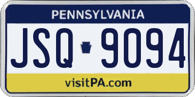 PA license plate JSQ9094