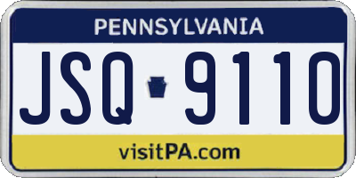 PA license plate JSQ9110