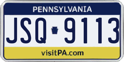 PA license plate JSQ9113