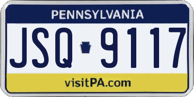 PA license plate JSQ9117