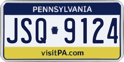 PA license plate JSQ9124