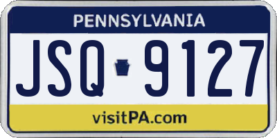 PA license plate JSQ9127