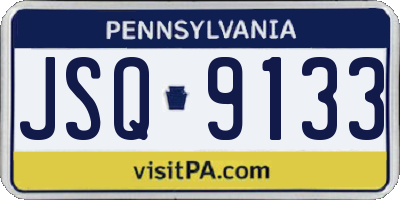 PA license plate JSQ9133