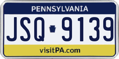 PA license plate JSQ9139