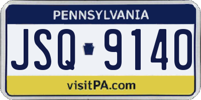 PA license plate JSQ9140