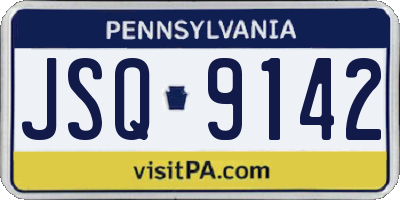 PA license plate JSQ9142