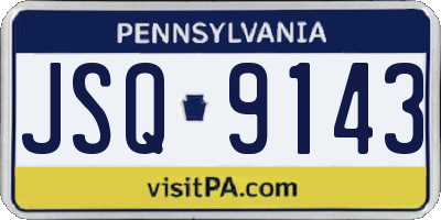 PA license plate JSQ9143