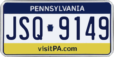 PA license plate JSQ9149