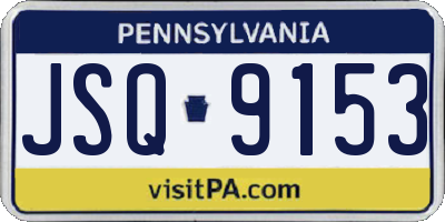 PA license plate JSQ9153