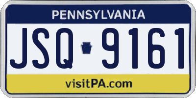 PA license plate JSQ9161