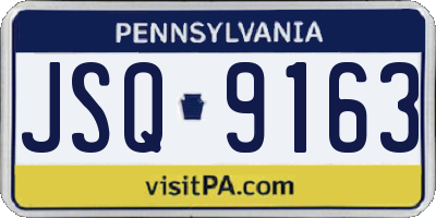 PA license plate JSQ9163