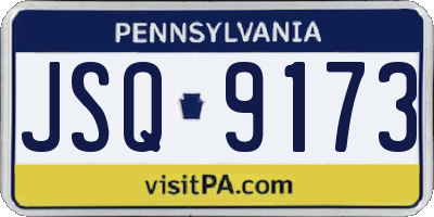 PA license plate JSQ9173