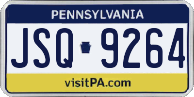 PA license plate JSQ9264