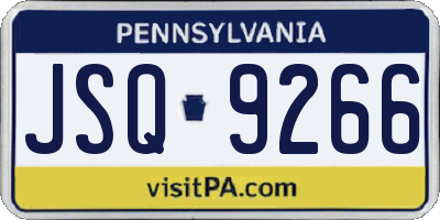 PA license plate JSQ9266
