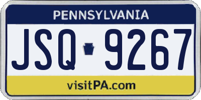 PA license plate JSQ9267