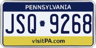 PA license plate JSQ9268