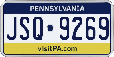 PA license plate JSQ9269